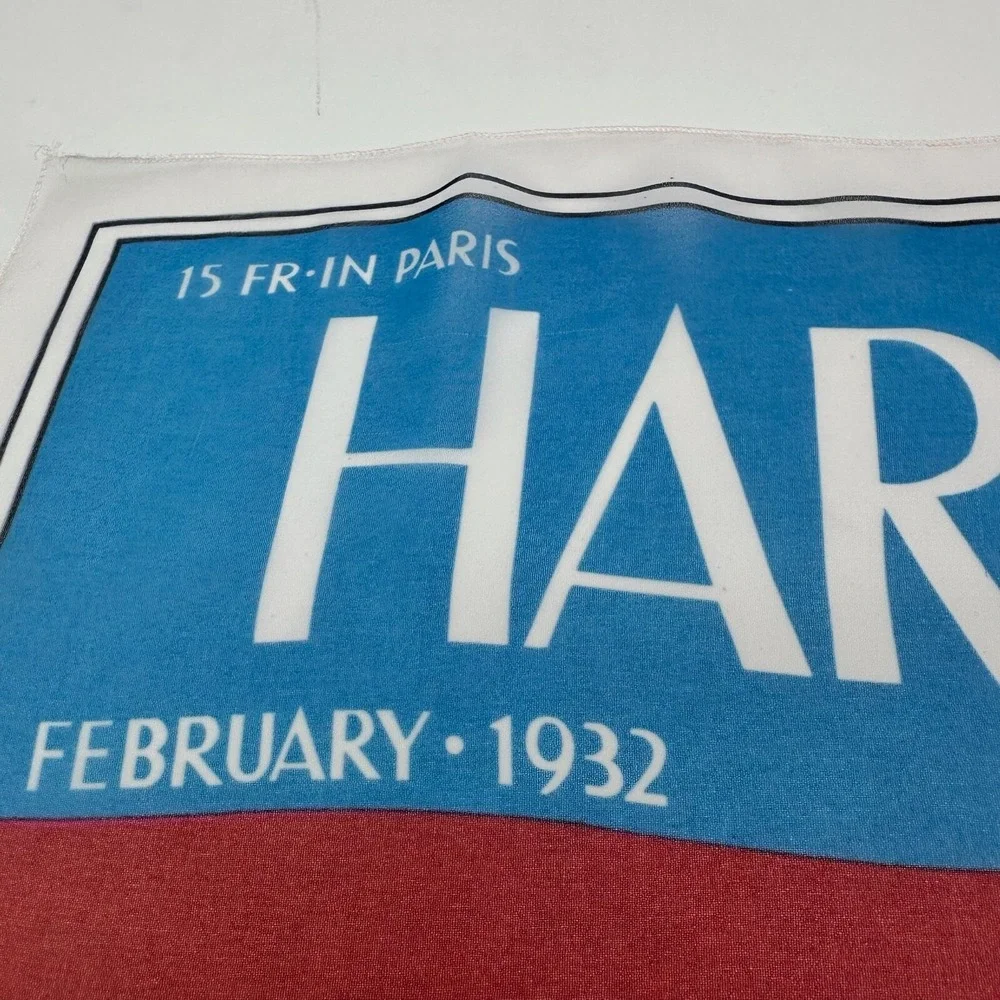 Vintage Harper's Bazaar February 1932 Paris Scarf Made in USA Art Deco